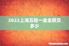 2022上海五险一金全额交多少