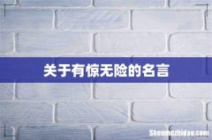 关于有惊无险的名言