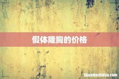 假体隆胸的价格
