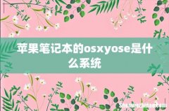 苹果笔记本的osxyose是什么系统