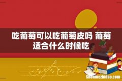 吃葡萄可以吃葡萄皮吗 葡萄适合什么时候吃