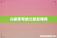 斗破苍穹纳兰桀后悔吗