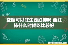 空腹可以吃生西红柿吗 西红柿什么时候吃比较好