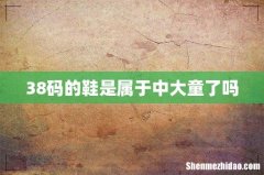 38码的鞋是属于中大童了吗