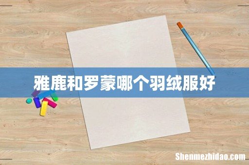 雅鹿和罗蒙哪个羽绒服好