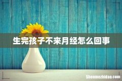 生完孩子不来月经怎么回事