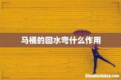 马桶的回水弯什么作用