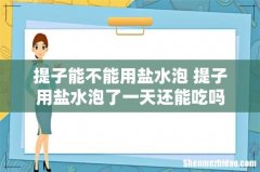 提子能不能用盐水泡 提子用盐水泡了一天还能吃吗