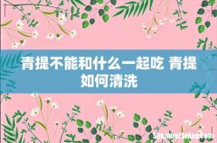 青提不能和什么一起吃 青提如何清洗