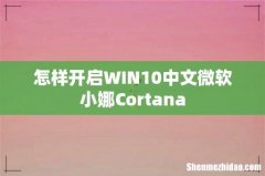 怎样开启WIN10中文微软小娜Cortana