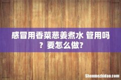 感冒用香菜葱姜煮水 管用吗？要怎么做？