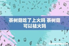 茶树菇吃了上火吗 茶树菇可以祛火吗