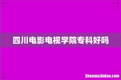 四川电影电视学院专科好吗