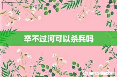 卒不过河可以杀兵吗