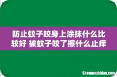 防止蚊子咬身上涂抹什么比较好 被蚊子咬了擦什么止痒