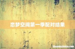 恋梦空间第一季配对结果