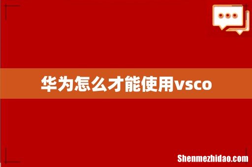 华为怎么才能使用vsco