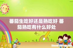 蕃茄生吃好还是熟吃好 蕃茄熟吃有什么好处