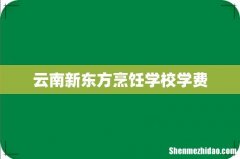 云南新东方烹饪学校学费