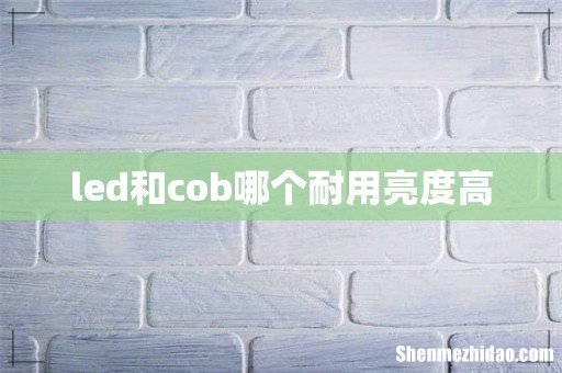 led和cob哪个耐用亮度高