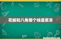 花椒和八角哪个味道更浓