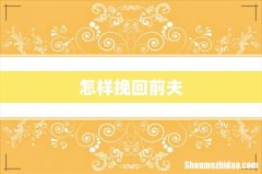 怎样挽回前夫