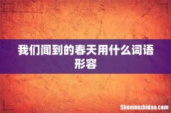 我们闻到的春天用什么词语形容