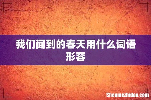 我们闻到的春天用什么词语形容