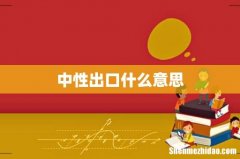 中性出口什么意思