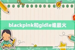 blackpink和gidle谁最火