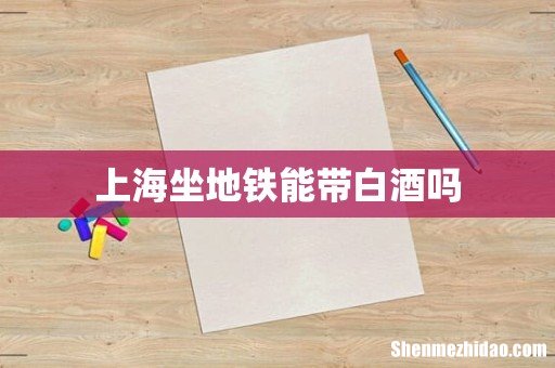 上海坐地铁能带白酒吗
