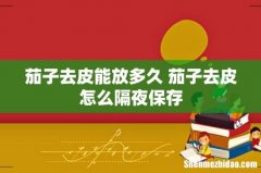 茄子去皮能放多久 茄子去皮怎么隔夜保存