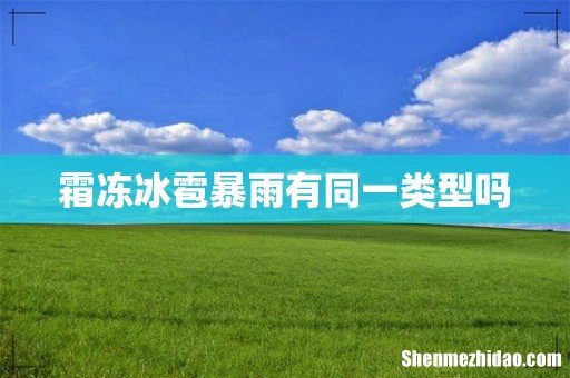 霜冻冰雹暴雨有同一类型吗