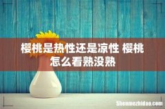樱桃是热性还是凉性 樱桃怎么看熟没熟