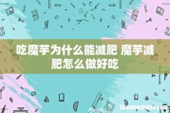 吃魔芋为什么能减肥 魔芋减肥怎么做好吃