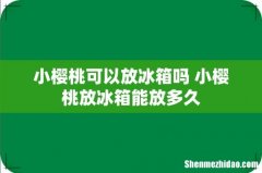小樱桃可以放冰箱吗 小樱桃放冰箱能放多久