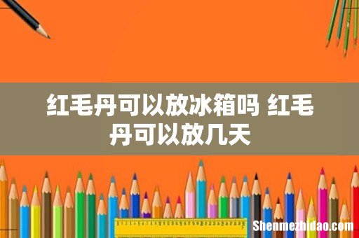 红毛丹可以放冰箱吗 红毛丹可以放几天