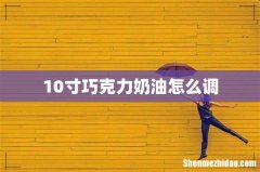 10寸巧克力奶油怎么调