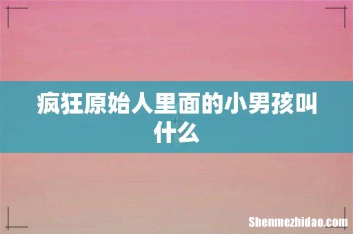 疯狂原始人里面的小男孩叫什么