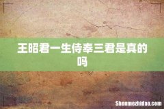王昭君一生侍奉三君是真的吗