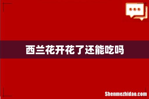西兰花开花了还能吃吗