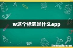 w这个标志是什么app