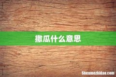 撒瓜什么意思