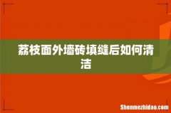 荔枝面外墙砖填缝后如何清洁