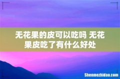 无花果的皮可以吃吗 无花果皮吃了有什么好处