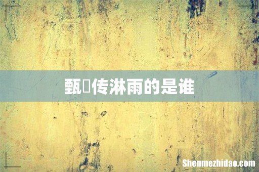 甄嬛传淋雨的是谁