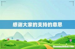 感谢大家的支持的意思