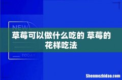 草莓可以做什么吃的 草莓的花样吃法