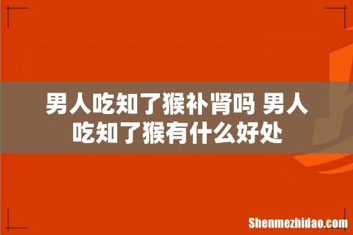 男人吃知了猴补肾吗 男人吃知了猴有什么好处