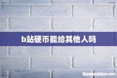 b站硬币能给其他人吗